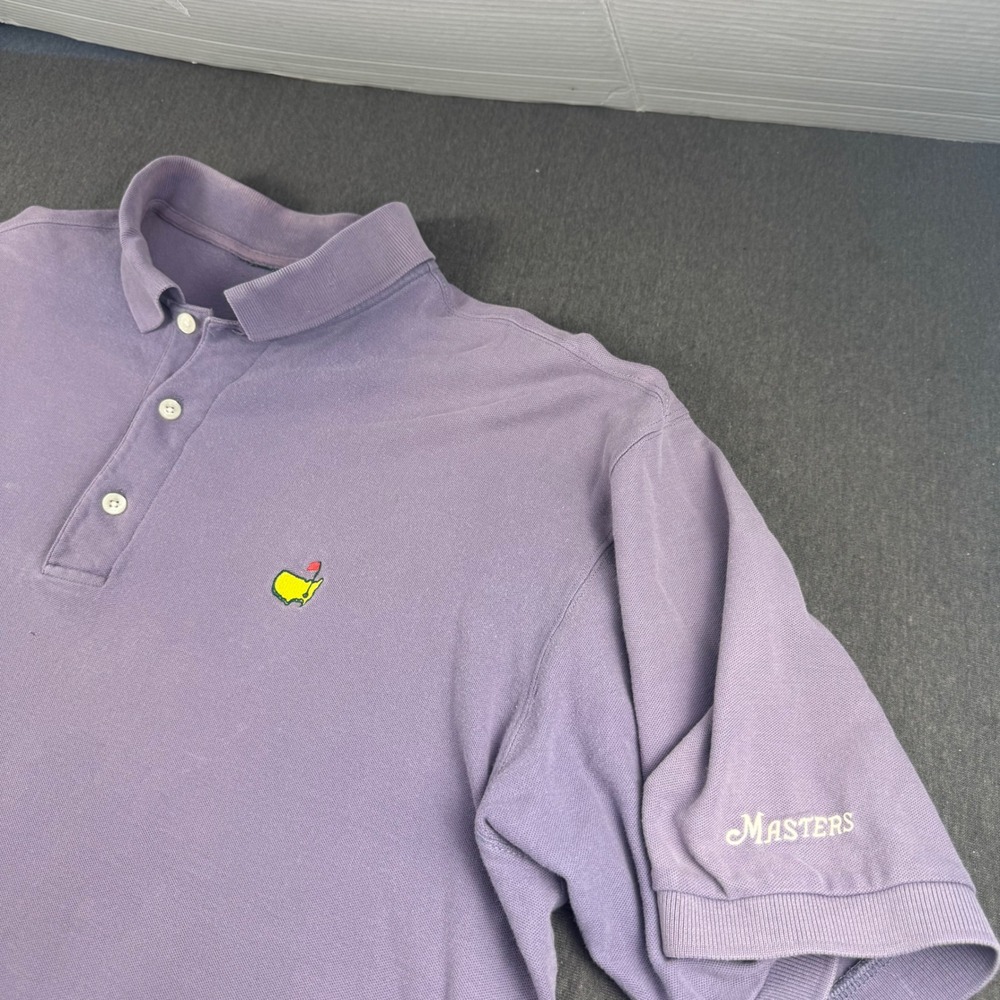 Masters Tournament Golf Polo Shirt Mens Purple Pique Short Sleeve masters